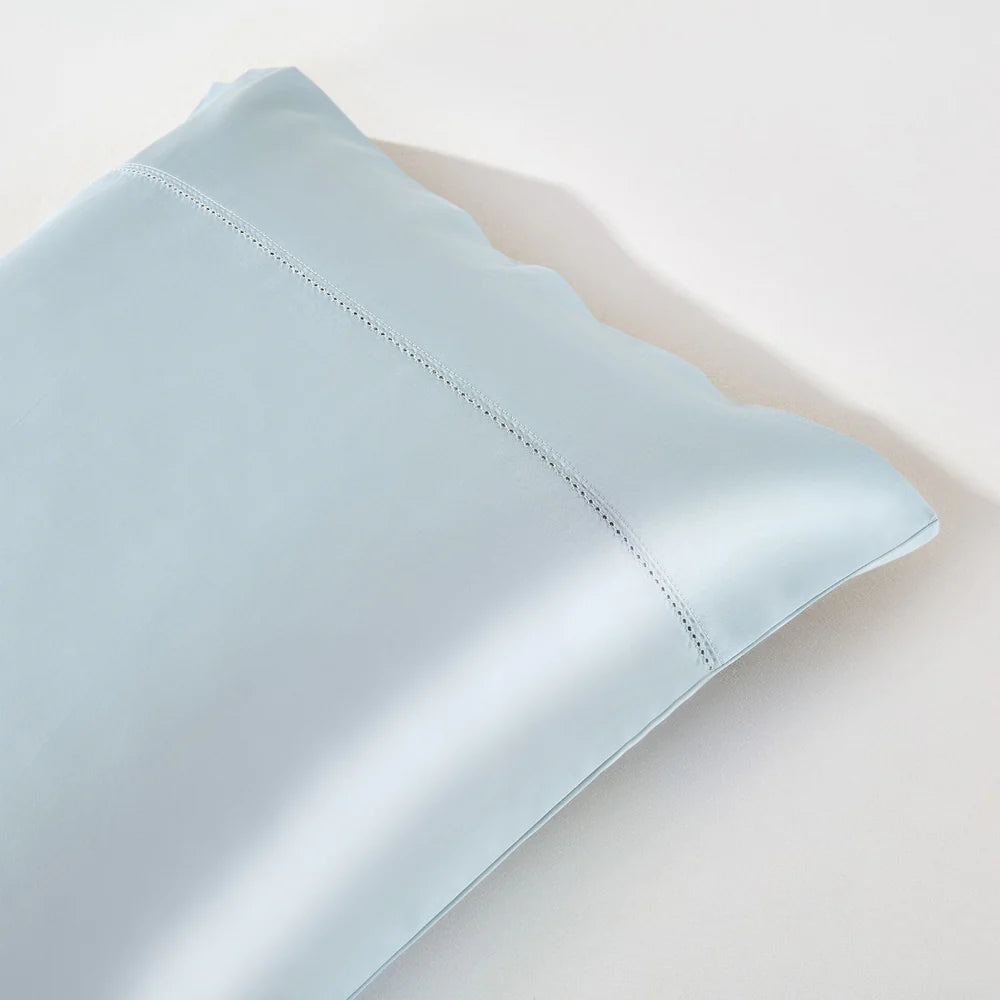 Taies d'oreiller coton PIMA 400fils (Paquet de 2) - Bleu Arctique taies ,disponible chez Literie-Déco et moi
