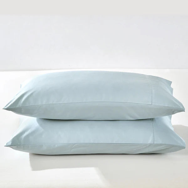 Taies d'oreiller coton PIMA 400fils (Paquet de 2) - Bleu Arctique taies ,disponible chez Literie-Déco et moi