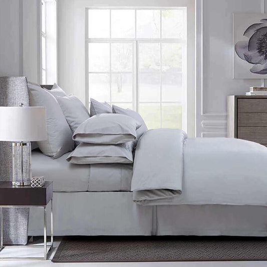 RABAIS - Ensemble de housse de couette coton égyptien 400fils ( Gris ) - FORMAT JUMEAU)( Seulement 1 en stock ) - Literie - Déco et moi