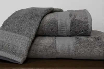 Serviettes en bambou/coton ( Gris charbon ) - serviettes de bain rjs trading - $6.99! Literie-Déco et moi