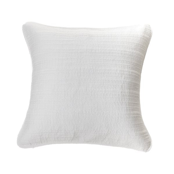 Cache coussin piqué blanc STITCH ( 18'' X 18'')- Par Brunelli Cache coussin ,disponible chez Literie-Déco et moi