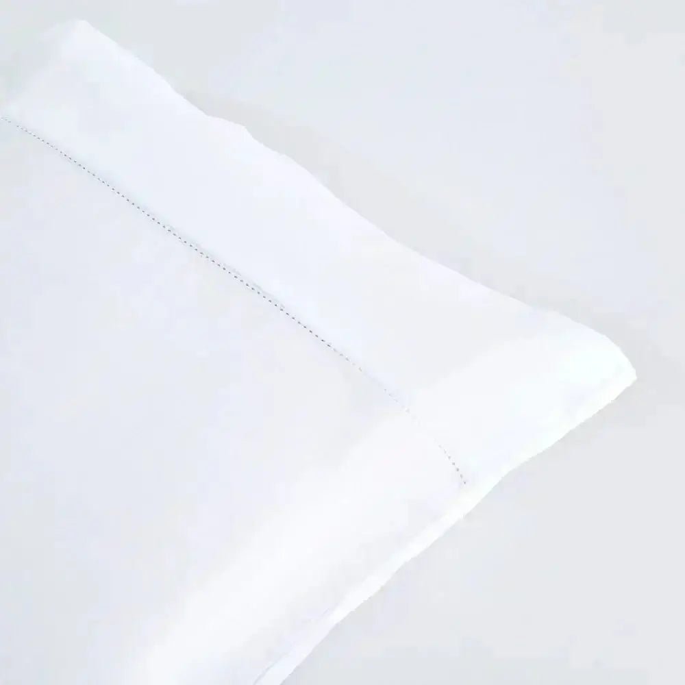 Taies d'oreiller coton PIMA 400fils (Paquet de 2) - Blanc - taies Daniadown - Literie-Déco et moi