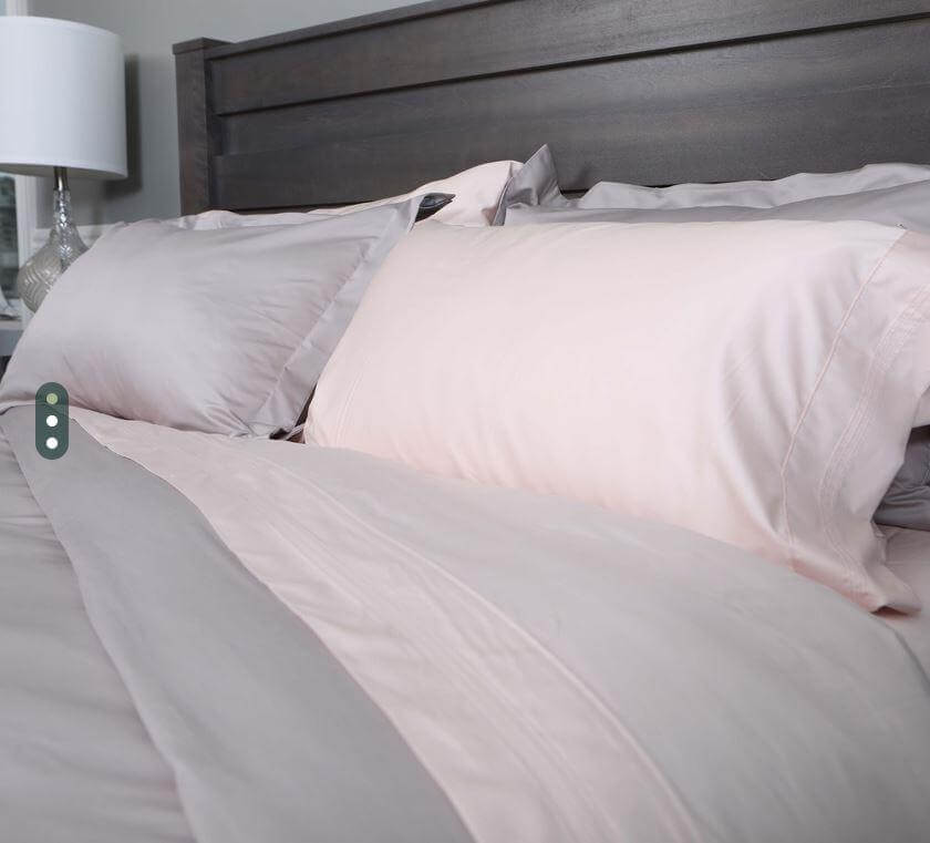 ( Fait au Québec ) Housse de couette BAMBOU / COTON ÉGYPTIEN LOUXOR ( 330fils) - 6 teintes disponibles Draps ,disponible chez Literie-Déco et moi