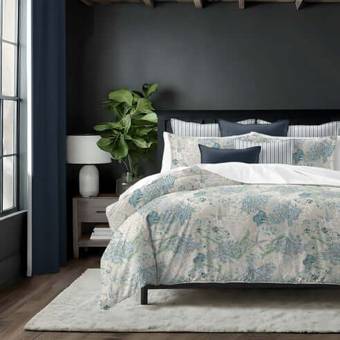 FAIT AU CANADA- Ensemble de literie SOUS LA MER OCÉAN- Par Colcha Linens Douillette, Couvre-lit, Housse de couette  ,disponible chez Literie-Déco et moi 