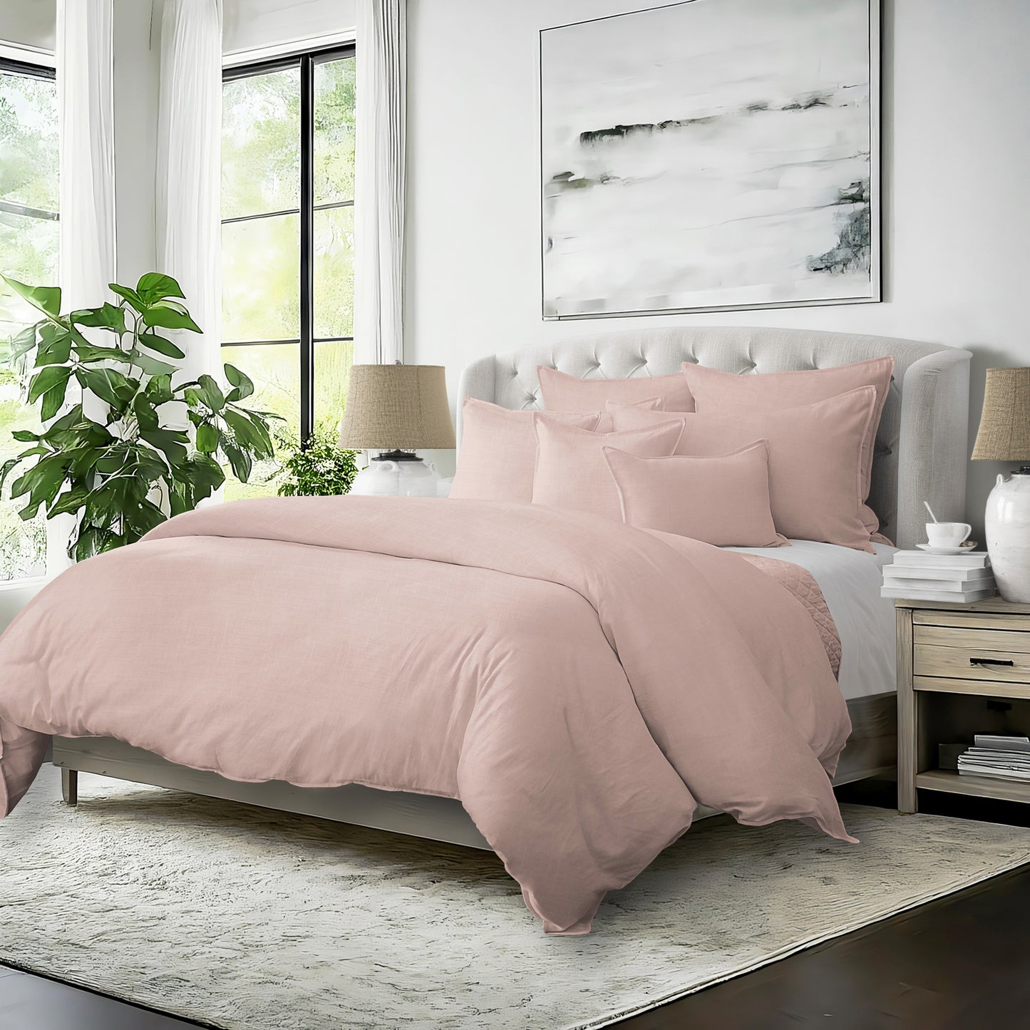 FAIT AU CANADA- Modèle ELSIE ( Rose ) - Par Colcha Linens Douillette, Couvre-lit, Housse de couette  ,disponible chez Literie-Déco et moi 