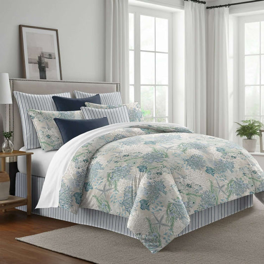 FAIT AU CANADA- Ensemble de literie SOUS LA MER OCÉAN- Par Colcha Linens Douillette, Couvre-lit, Housse de couette  ,disponible chez Literie-Déco et moi 