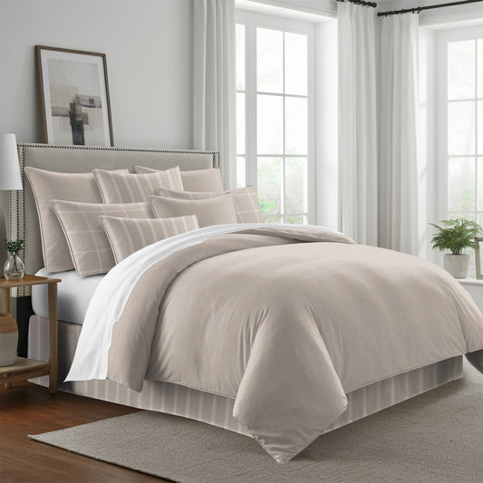 FAIT AU CANADA- Modèle SHAY NATUREL UNI - Par Colcha Linens Douillette, Couvre-lit, Housse de couette  ,disponible chez Literie-Déco et moi 