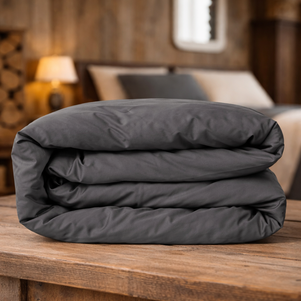  Housse de couette Collection Raffinée ( 100% coton égyptien )- Ardoise de Literie & Déco et moi – PRODUIT  de qualité chez Literie & Déco et Moi