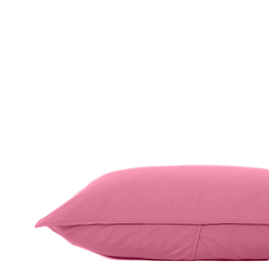 Taie en percale de coton - ROSE TRÉMIERE taies  ,disponible chez Literie-Déco et moi 