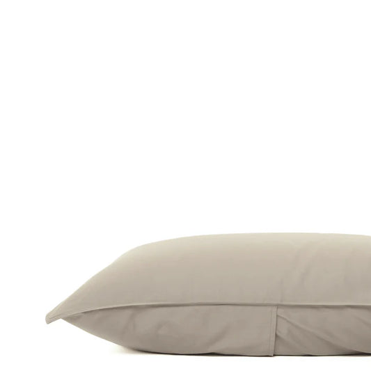 Taie en percale de coton - DUNES  ( Beige Sable ) taies  ,disponible chez Literie-Déco et moi 
