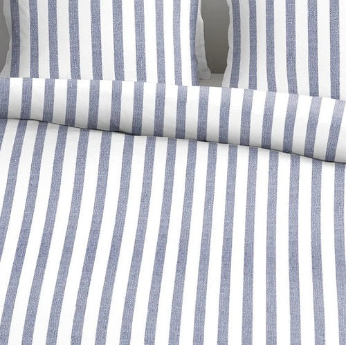 Ensemble housse de couette à rayures bleues Ally - Par Brunelli (Livraison AUTOMNE 2026)