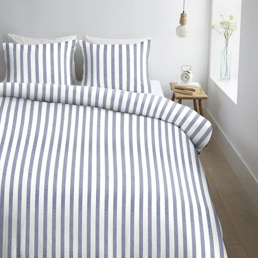 Ensemble housse de couette à rayures bleues Ally - Par Brunelli (Livraison AUTOMNE 2026)