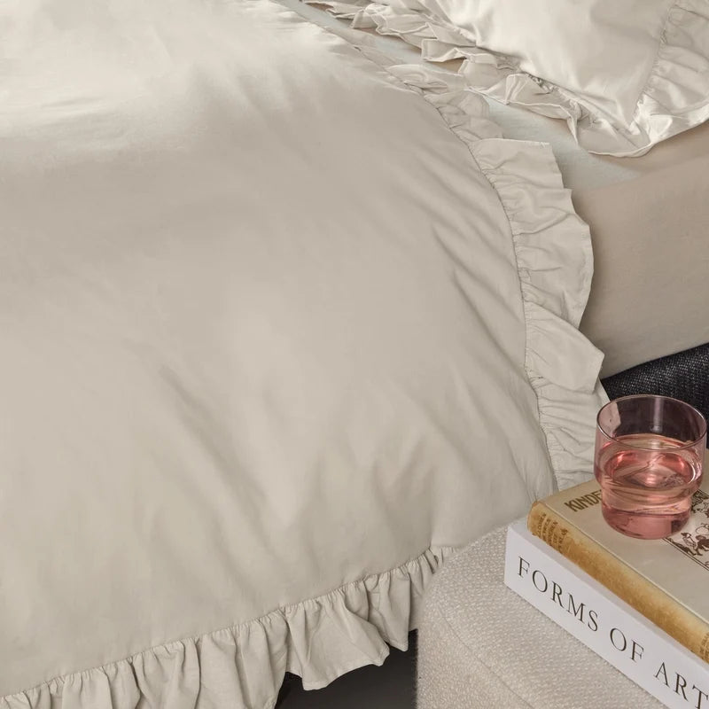Ensemble housse de couette naturel Armance - Par Brunelli (Livraison AUTOMNE 2026)