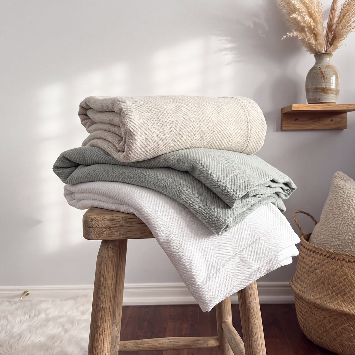 (FAIT AU CANADA)  Couverture Chevrons - Par Cuddle Down - Couvertures Cuddle Down - Literie-Déco et moi 