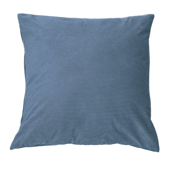 Oreiller européen en velours côtelé CORDUROY ( Bleu)( 25'' x 25'')- Par Brunelli coussins  ,disponible chez Literie-Déco et moi 