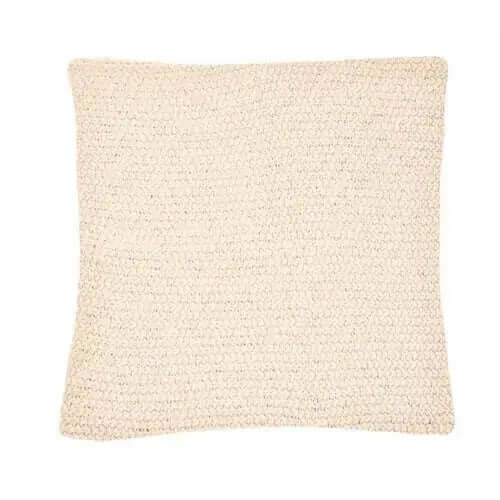 Coussin en tricot naturel BULKY ( 18'' x 18'') - Par Brunelli - Literie - Déco et moi