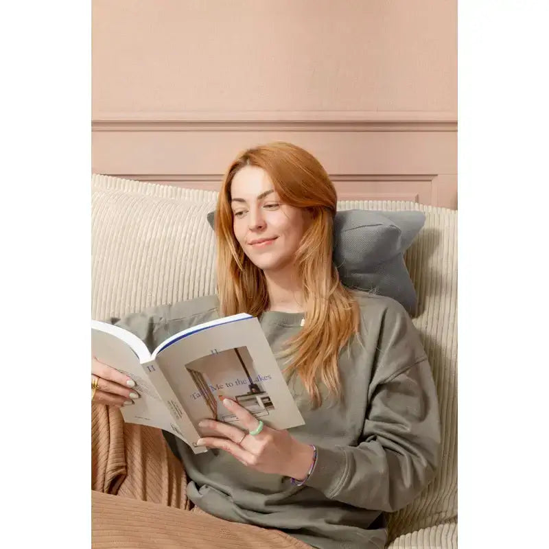 Coussin de lecture INGA ( Menthe ) coussins  ,disponible chez Literie-Déco et moi 