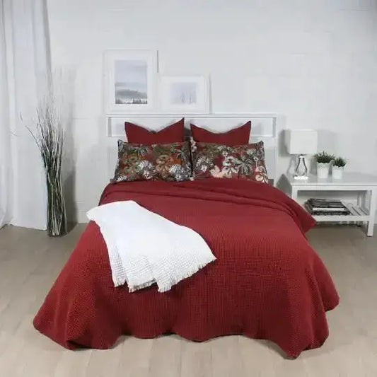 Couverture PORTO ( Rouge ) - Literie - Déco et moi