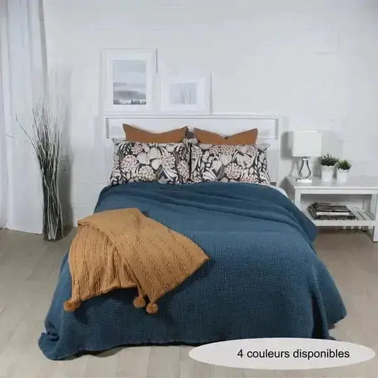 Couverture PORTO (Bleu) - Literie - Déco et moi