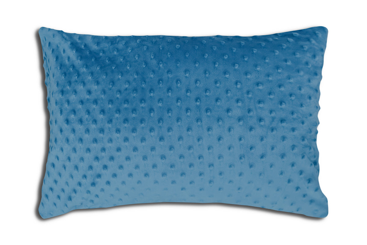 Coussins texture DOT  ( Bleu Paon) Coussins  ,disponible chez Literie-Déco et moi 