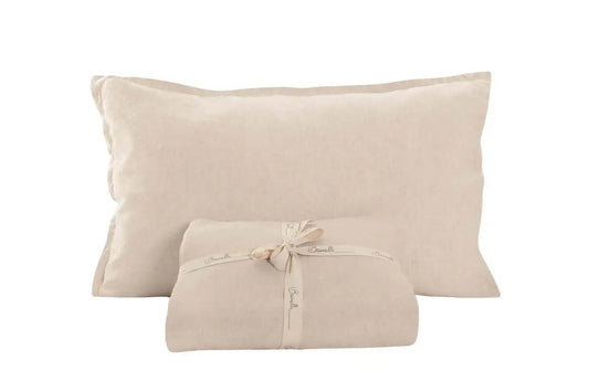 Ensemble de draps en lin naturel LINEN ( Par Brunelli ) - Literie - Déco et moi
