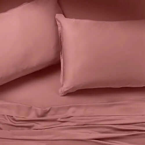 Ensemble de draps en rayonne de bambou rouille - Par Brunelli - Literie - Déco et moi