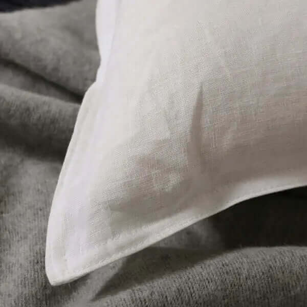 Ensemble de housse de couette en 100% lin français ( Blanc Étoilé) - Literie - Déco et moi