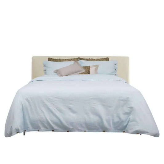 Ensemble draps en lin et coton FREEPORT ( bleu aqua ) ( 55% lin - 45% coton - Literie - Déco et moi