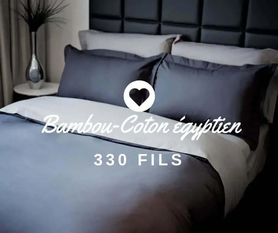 (FAIT AU QUÉBEC) Ensemble draps rayonne de bambou / coton égyptien LOUXOR ( 330fils ) - 6 teintes disponibles - Literie - Déco et moi