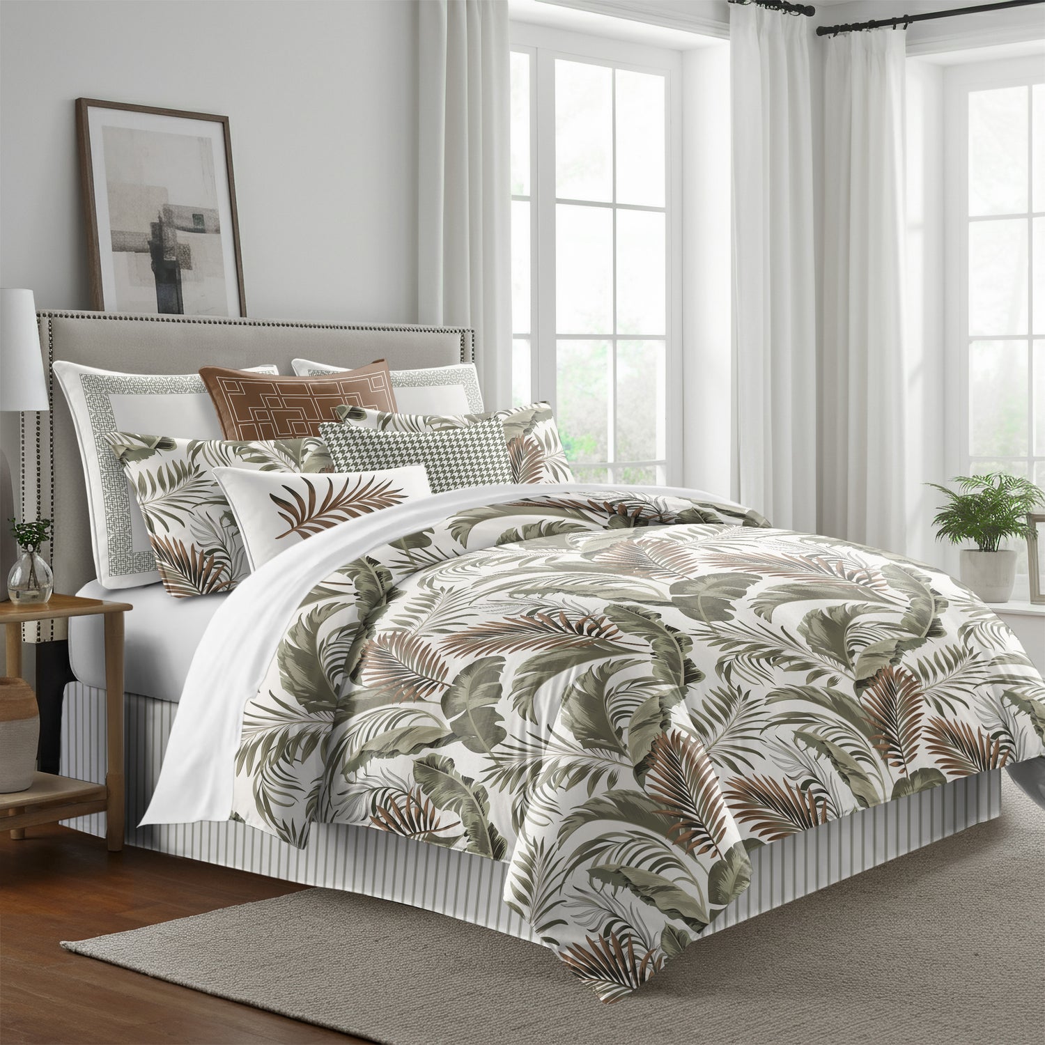 FAIT AU CANADA- Modèle CUIVRE FRONDOSA - Par Colcha Linens Douillette, Couvre-lit, Housse de couette  ,disponible chez Literie-Déco et moi 