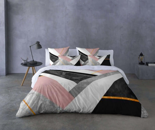 (Fait au Québec)Housse de couette MILA ( Ensemble 4 pièces ) - Literie - Déco et moi