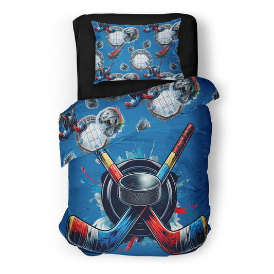 (FAIT AU QUEBEC) Hockey - Couvre-lit pour enfants - Douillette Fait Québec- oleoops - $199.99! Literie-Déco et moi 
