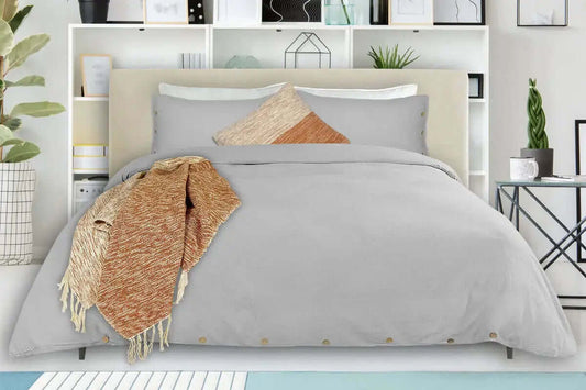 Housse de couette COXEN ( gris ) - Literie - Déco et moi