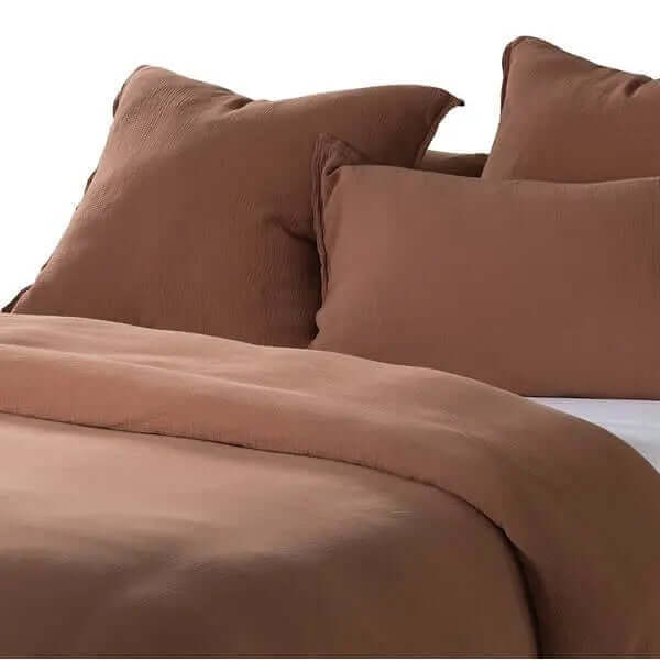 Housse de couette MUSLIN ( MARRON ) - Par Brunelli - Literie - Déco et moi