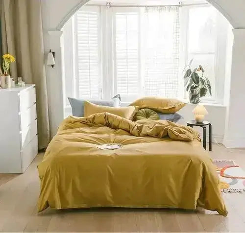 Housse de couette NATURE ( Moutarde ) - Literie - Déco et moi