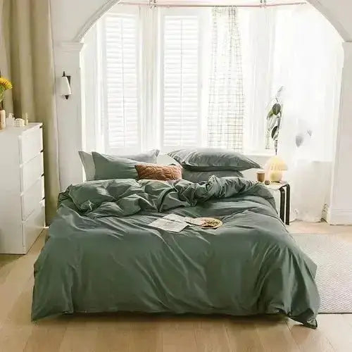 Housse de couette NATURE ( Vert sauge ) - Literie - Déco et moi