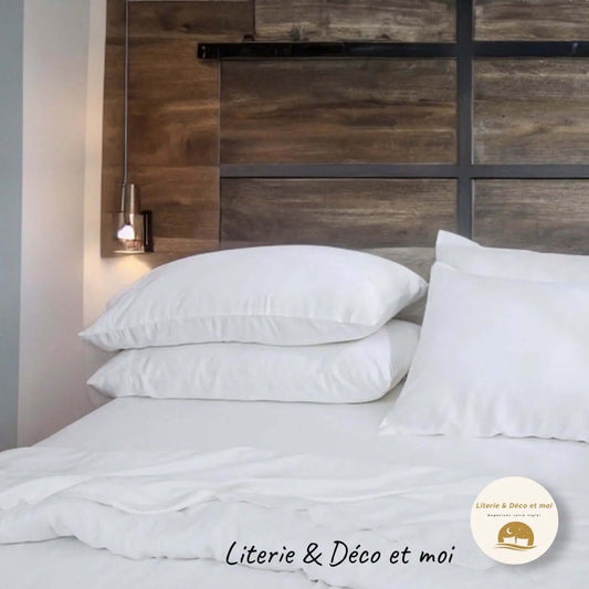 Housse de couette en BAMBOU ( Blanc ) - Collection Literie - Déco et Moi - Literie - Déco et moi