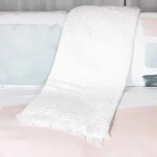 Jeté GAUFRE( 2 teintes disponibles ) - Literie - Déco et moi