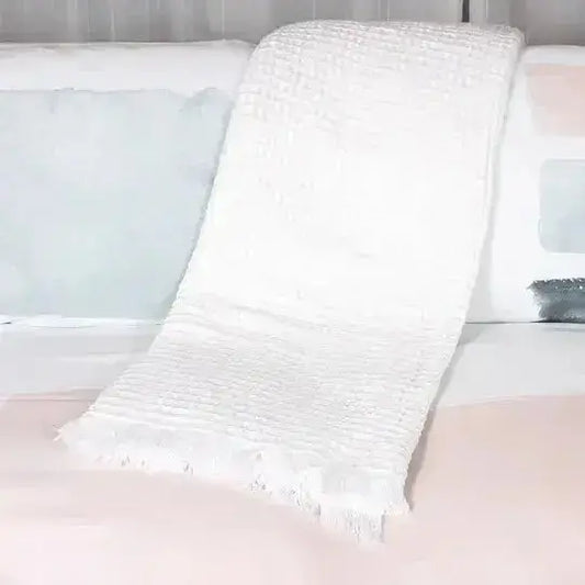 Jeté GAUFRE( 2 teintes disponibles ) - Literie - Déco et moi