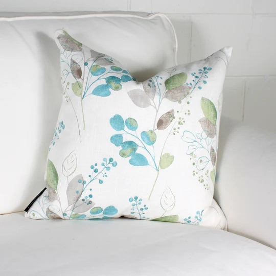 ( Fait au Québec ) - Coussin NATURE ( Aqua )   ( 2 formats disponibles) - Coussins Accent mode - Literie-Déco et moi 