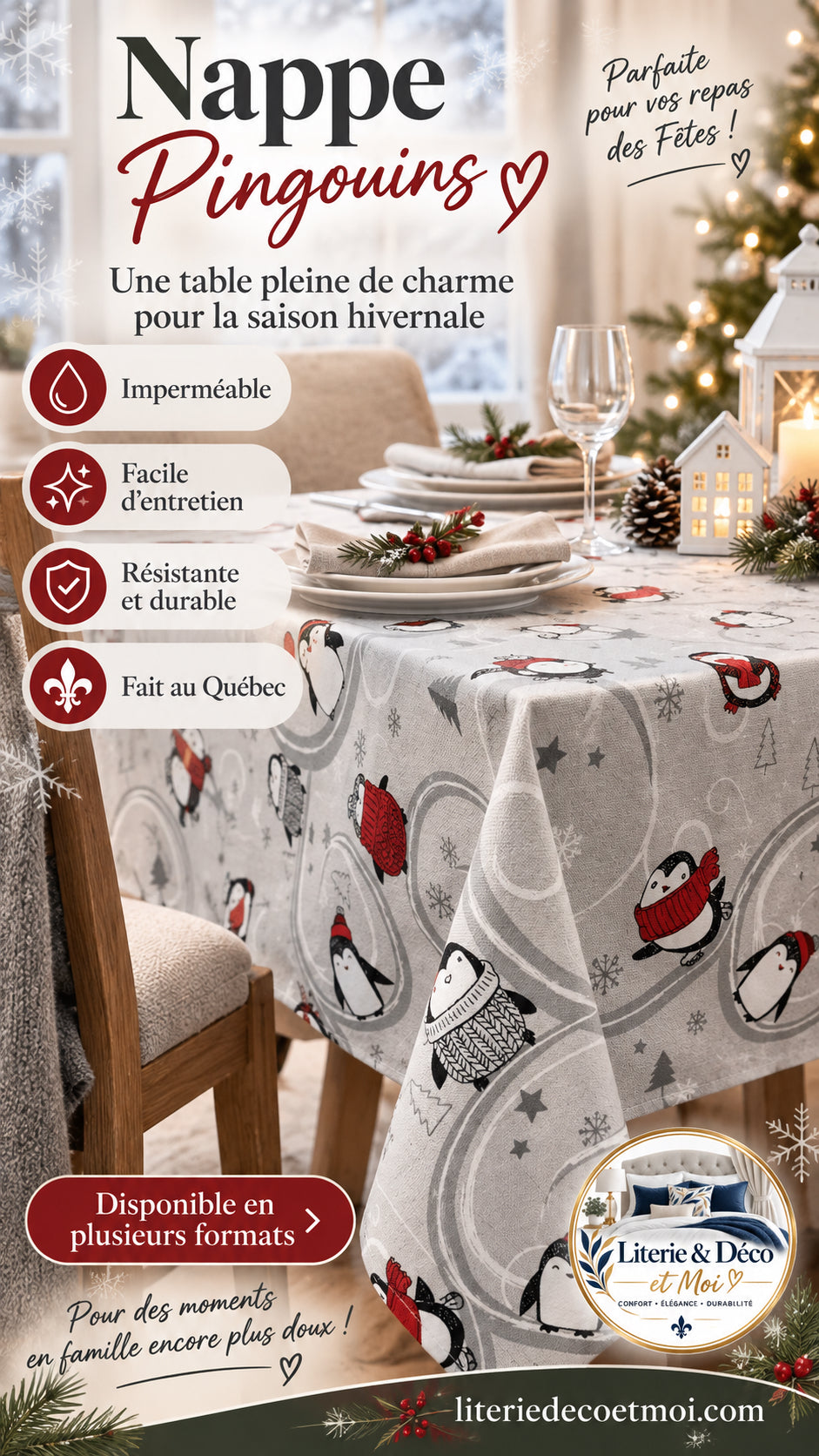 Nappe de Noël - NAPPES Literie & Déco et moi - Literie-Déco et moi 