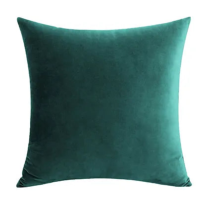 Coussin sarcelle VELVET  ( 12'' X 20'') ou ( 18'' X 18'') coussins  ,disponible chez Literie-Déco et moi 