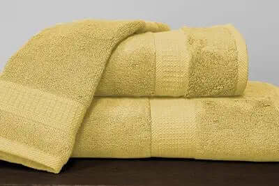  Serviettes en bambou/coton ( Jaune beurre ) de rjs trading – PRODUIT  de qualité chez Literie & Déco et Moi