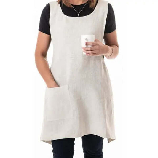 Tablier naturel en lin LINEN STONE WASH - Par Brunelli - Literie - Déco et moi