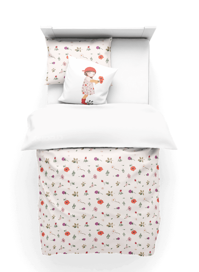 ( Fait au Québec) Housse de couette COQUELICOT housses de couette enfants  ,disponible chez Literie-Déco et moi 