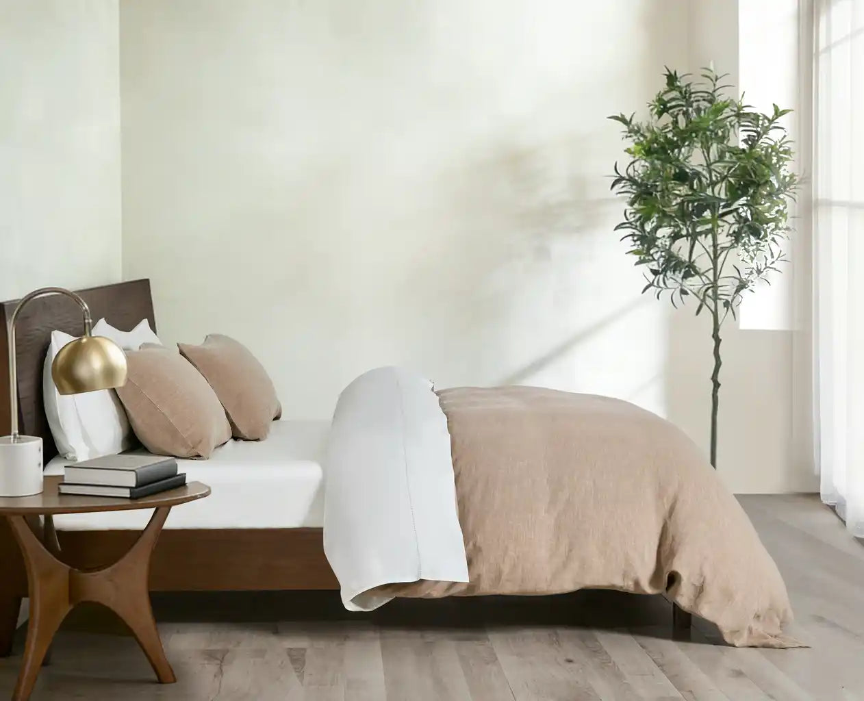 Ensemble de housse de couette Vintage Touch ( Praline ) - Housse de couette Daniadown - Literie-Déco et moi 