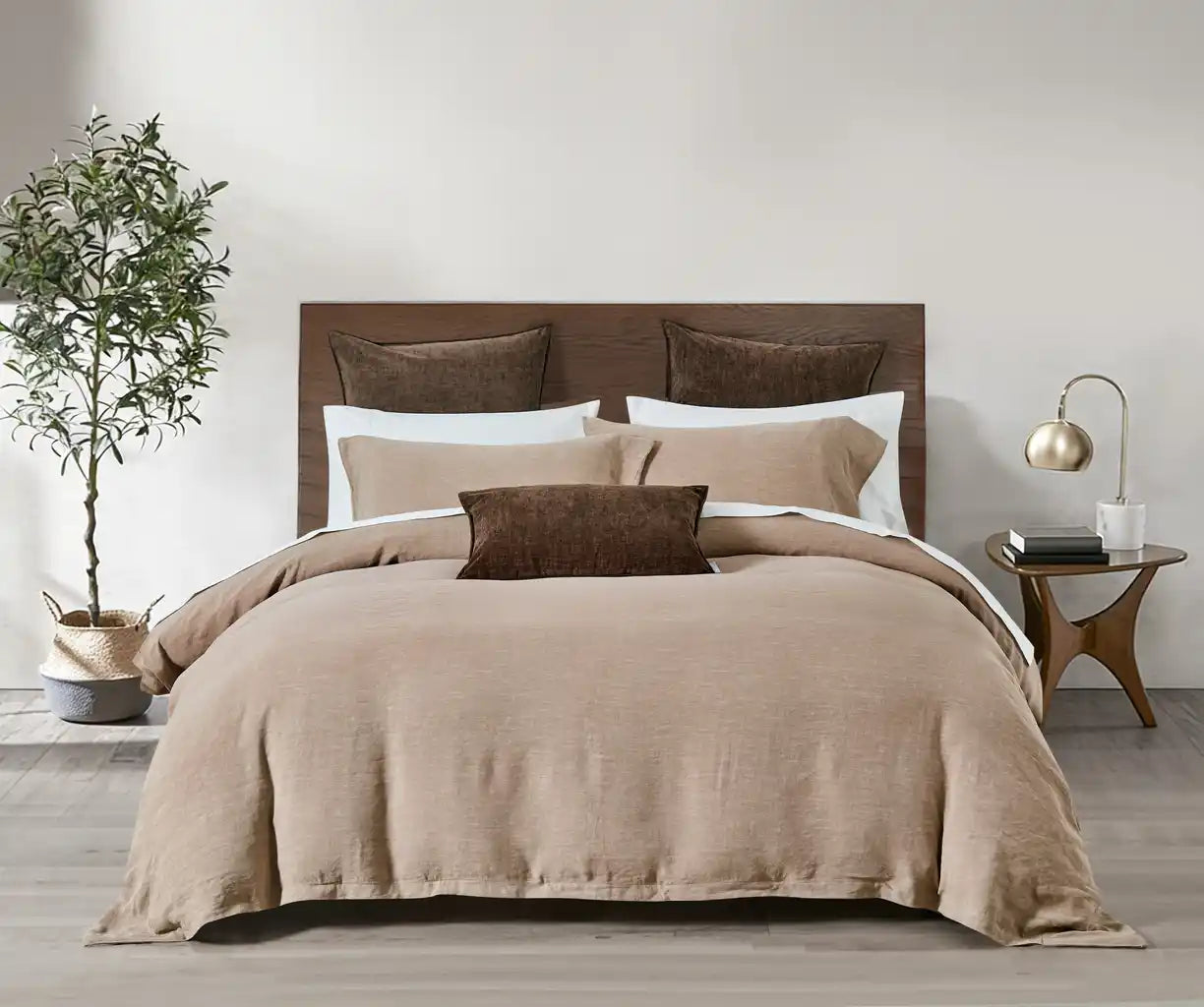 Ensemble de housse de couette Vintage Touch ( Praline ) - Housse de couette Daniadown - Literie-Déco et moi 