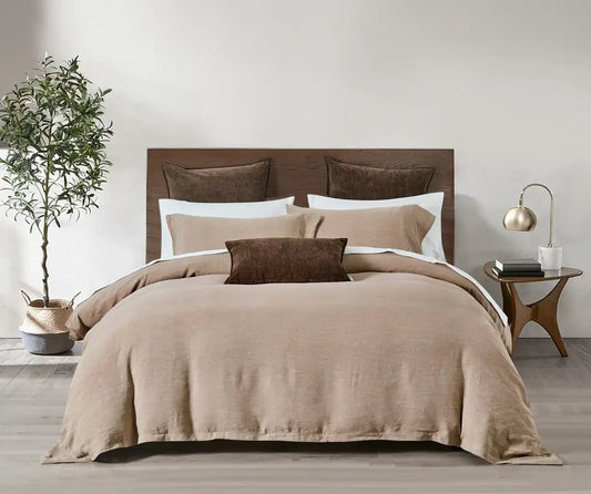 Ensemble de housse de couette Vintage Touch ( Praline ) - Housse de couette Daniadown - Literie-Déco et moi 