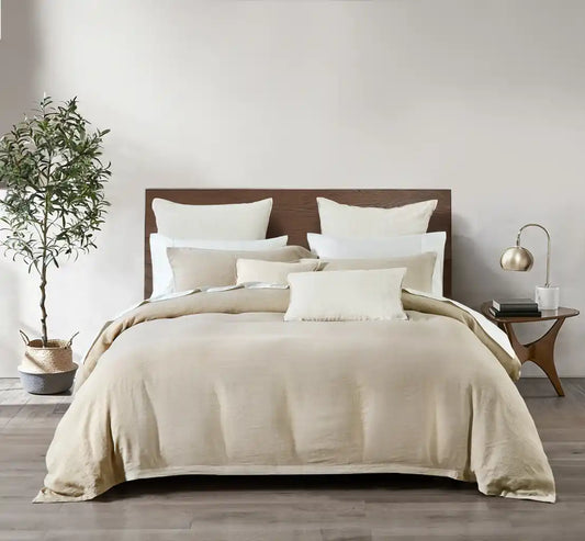 Ensemble de housse de couette Vintage Touch ( Naturel )- ARRIVAGE EN AOÛT 2026 - Housse de couette Daniadown - Literie-Déco et moi 