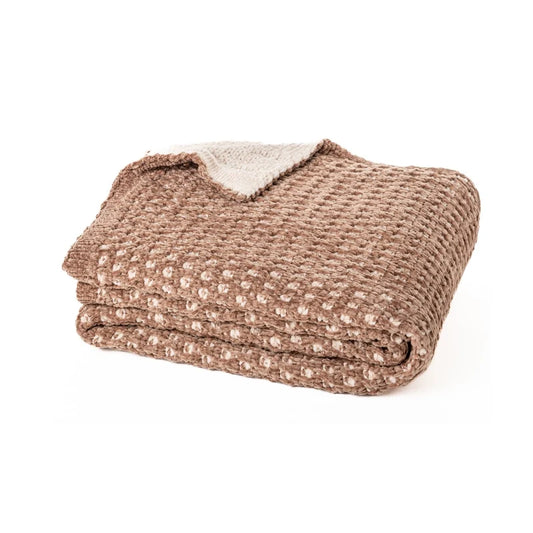 Jeté en chenille brune Augustine( 50'' x 60'')  - par Brunelli (Livraison AUTOMNE 2026)